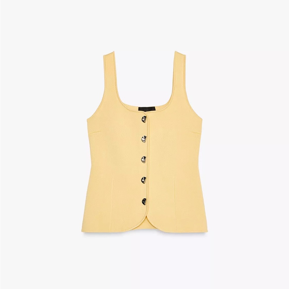 Zara Yellow Knit Top